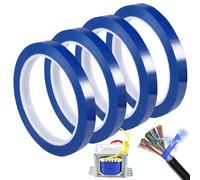 4 Rouleaux Ruban Adhésif Résistant à la Chaleur,50mx10mm Ruban Chauffant pour Sublimation,Isolant Sans Résidus Ruban de Transfert de Chaleur,Ruban Adhésif Haute Temperature pour Imprimés Électroniques