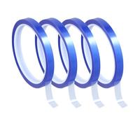 4 Rouleaux Ruban Chauffant,Ruban Chauffant 10mm x 33m,Ruban Adhesif Haute Temperature,ScotchThermique pour Imprimante Sublimation,Imprimés Électroniques,Transfert Thermique,Circuits Imprimés,Bleu.