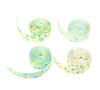 4 Rouleaux Ruban Cœur Citron en Polyester pour Diy, 4 Décoratifs | Impression Soignée, Ne Se Décolore Pas Facilement, pour Décoration D’exposition et Créations Manuelles