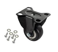 4 Roulette Fixe Noir,38mm Roulettes pour Meubles,Polyuréthane | Tôle D'acier Galvanisée | Double Roulement à Billes,Roues pour Lourde Charge 100KG par Roulette | Hauteur: 60mm (38mm,4 roulette fixe)