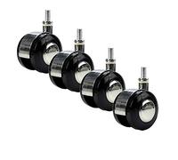 4 Roulettes De Meuble M8 Filetage M10 Roulettes à Tige Double Roue Pivot Universel Pas De Frein 2 Pouces 200 Kg Roulettes De Transport Pour Stand De Fleurs Étagère Vitrine Roulettes à Vis