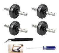 4 Roulettes Rechange pour Dyson V6 V7 V8 V10 V11, Roues Brosse Aspirateur | Kit Avec 4 Axes, Outil de Précision et Support de Serrage pour Remplacer les Roues Usées des Têtes À Rouleau Doux