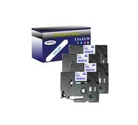 4 Rubans d'étiquettes compatibles avec Brother Brother Tze-223 pour étiqueteuses P-touch - Bleu sur blanc - 9 mm x 8 mètres -