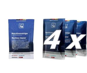 4 sachets de 45 grammes nettoyant nettoyant dégraissant désinfectant spécifique lave-vaisselle compatible avec Bosch Siemens Neff Gaggenau 00312193 00312477 élimine les odeurs de graisse résiduelle