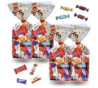 4 Sachets de Noël garnis de 40 bonbons au chocolat : Célébrations Milka Kinder Daim - Cadeau Original pour Noël