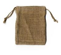4 Sachets de toile de jute 9 x 11,5 cm Marron G