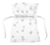 4 sachets polyester tulle coeur 7.5x10cm blanc - générique 000899500000001 Multicolore G