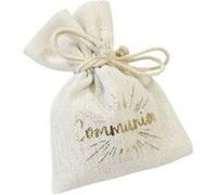 4 sachets toile jute communion doré - hobi sc438or Blanc G