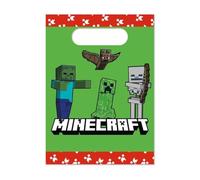 Procos Sachets de fête Minecraft Lot de 4 – Anniversaire enfants