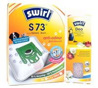 4 Sacs D'aspirateur + Billes Déodorantes Compatible avec Siemens VS Q8SIL1, VS Q8SIL66A, VS Z51402 | Compatible avec Swirl S73 - S 73 Anti Odour | 4 Sacs, Désodorisant, Accessoires, Pièces Détachées