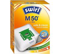4 Sacs d'aspirateur Original Swirl M50 - M 50 | Compatible avec Miele SDRP3, SDRP4, SEAC0, SEAE1, SEAG0, SEAJ0, SEAJ1