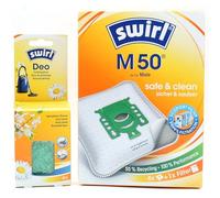 4 Sacs d'aspirateur + perles désodorisantes compatible avec Miele Compact S6, Compact C1 EcoLine, Compact C1 PowerLine, Compact C1 Serie, Compact C1 Twister EcoLine, compatible avec Swirl M50, M 50