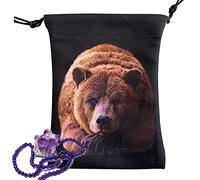 4 Sacs de runes de tarot en velours - Sacs cadeaux avec cordon de serrage - Petits bijoux Tarot Porte-cartes Pochette avec motif animal pour les amateurs de tarot, 5,12 x 7,09 pouces Ytger