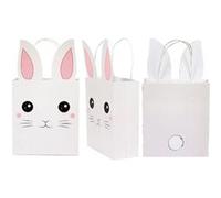 4 Sacs spéciaux chasses aux Oeufs Lapinou 19 x 22 x 8 cm Blanc G