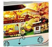 4 saisons paysage bricolage miniature led lumière dollhouse cadeaux saint valentin festival G