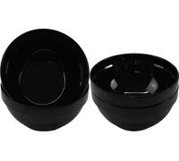 4 saladiers en mélamine Ø 23 cm en noir saladier plat d'accompagnement