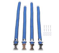 4 sangles pour échasses de plâtrier, bandes de jambe d’échasse réglables avec boucle en alliage d’aluminium, kit de sangles de pied en nylon flexibles - pièces de rechange pour (Bleue)