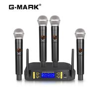 4 Sans Fil Microphone G-Mark Glc640 Professionnel Karaoké Mic Réglable Mort Pour Home Party Haut-Parleur Spectacle Scène.Glc640-Eu Plug.