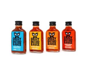 4 sauces piquantes Crazy Bastard