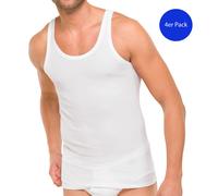 4 Schiesser Homme Maillots de Corps Coton,0/0 Bras,Finement Côtelé Coton Basic -