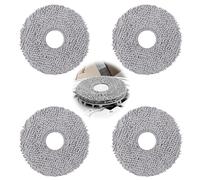 4 Serpillères de Rechange Aspirateur Robot pour Roborock Q Revo/Qrevo S/Pro/MaxV/Master/Curve/Curv/Slim/Saros 10R/QV 35A/35S/S5V Robot Aspirateur, Réutilisables, Serpillière, Accessoires Balai Lavable