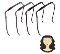 4 Serre-Têtes Carrés pour Lunettes de Soleil, Bandeau Invisible, Verceau de Cheveux Tendance pour Volume et Style de Cheveux, Accessoires de Bandeau pour Femmes et Hommes,2 couleurs