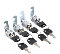 4 serrures à cylindre en métal pour armoires, serrures à came avec clé similaire, fermeture de tiroir avec 2 plaques de verrouillage différentes (16 mm)