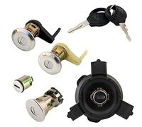 4 serrures de porte + bouchon de réservoir compatibles pour 206 (à partir de 1998) AVEC DOUBLE DE CLÉS | 9170N8