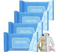 4 serviettes de nettoyage de veste en plume sans lavage d'urgence; 12 feuilles par paquet, service de nettoyage efficace d'élimination des taches de voyage multipurpose, moyen plus facile de nettoyer