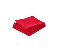 - 4 Serviettes de table - Coton - Rouge