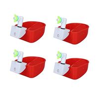 4 Set Automatic Vount Fount Plastic Waterer Bol avec Un Tuyau pour Le Jeu Bird Universal Red Fount Est composé d'Ecc en Plastique de Fontaine de Volaille en Plastique