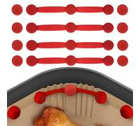 4 Set Boucle MagnéTique En Silicone Pour Friteuse à Air, Boucle MagnéTique En Silicone Pour Friteuse à Air Comprimé, Aimants De Doublure De Friteuse à Air Pour Fixer Le Papier Sulfurisé