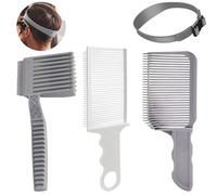 4 Set de Haircut de Cheveux, Peignes Pochoir de Coupe de Cheveux, Pochoir de Transition, Peignes de Coiffure, Bande de Coupe de Cheveux Incurvée, pour Adultes, Homme et Enfants DIY