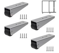 4 SET Roue De Support Lourde En Acier - 4 Roues Universelles Mini Fixes Avec Vis - Roues Pour Meubles, Plates-formes Télescopiques, Tiroirs Tatami, Portes Et Entretien