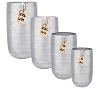 4 Set XXL Pot de Fleur Fleurs Cache-Pot Indoor Outdoor Aluminium