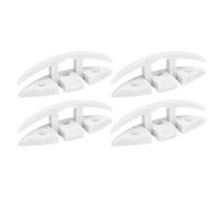 4 Sets 5 Inch Folding Dock Cleat, Marine Grade Nylon Flip Up Boat Cleat with 3 Holes, High Strength Non Corrosive Rope Cleat for Boat Ship Yacht Deck Safety and Easy Installation (Sans vis