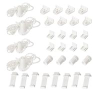 4 Sets Fixation pour Store Enrouleur, Raccord de Store à Rouleau, Supports de Store Enrouleur pour Fenêtre, pour Store Occultant, Store Double, Store à Traction Latérale, 17 mm