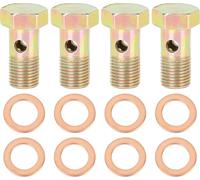 4 Sets M10x1.0mm Métrique Filetage Banjo Boulons Frein Raccord Adaptateur