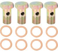 4 Sets M16x1.5mm Métrique Filetage Banjo Boulons Frein Raccord Adaptateur
