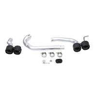 4 SORTIE DE POT INOX AVEC EMBOUTS LOOK CARBONE POUR BMW SERIE 3 F30 AVEC MOTEUR TYPE B48 320i 330