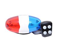 4 Sounds Vélo Électrique 6 LEDs Sonnette Sirène Police Corne pour Bicyclette
