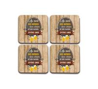 4 sous verres Au Nom des Bières