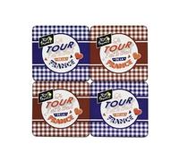 4 sous verres COEUR - TOUR DE FRANCE
