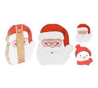 4 sous-verres liège motif de noël 13x11cm rouge - modèle aléatoire - koopman cy4655130 Rouge