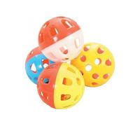 4 sphères grelot. ø 3 cm. jouet pour chat. couleur multi couleur. - - ZO-580132