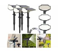 4 spots de jardin solaires à LED 650 lm - blanc lumière du jour Luminea