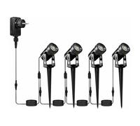 Luminea 4 spots d'extérieur 850 lm / 12 W à LED COB LS-55
