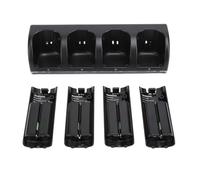 4 Station d'accueil de Chargeur de Télécommande pour Station de Charge de Manette avec Batteries Rechargeables de 2800 MAh, écran Lumineux LED, Câble USB, Design à la Mode