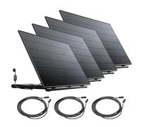 4 Stations Solaires 1740W Bifacial - Kit Plug & Play - Micro-onduleurs & Pieds Prémontés + Prise Intelligente + 3 Câbles