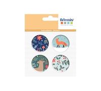 4 Stickers Noël en métal